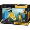 3D puzzle Cubicfun ara modrokrká, 88 dielov, model 306-DS1097H