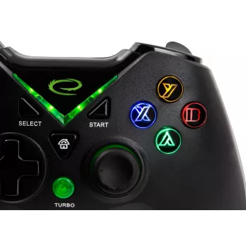Gamepad Esperanza EGG114K káblový USB 2.0 čierny — 12 tlačidiel, 2 joysticky, vibrácie, pre PC & Xbox Series X/S/One