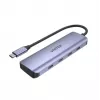 UNITEK uHUB Q4 USB hub Type-C 5000 Mbit/s sivý