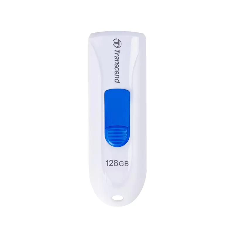 Transcend JetFlash 790 TS128GJF790W USB kľúč, 128 GB, USB 3.1 Gen 1, výsuvný konektor, biely