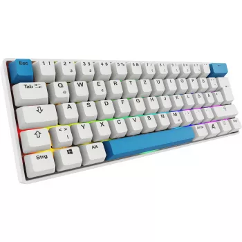 Sharkoon SGK50 S4 klávesnica Home USB QWERTZ nemecká biela 60% RGB LED