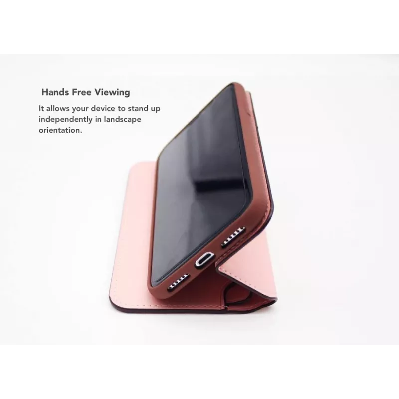 Folio puzdro VixFox pre iPhone XSMAX – ružové, ochranné puzdro s peňaženkou