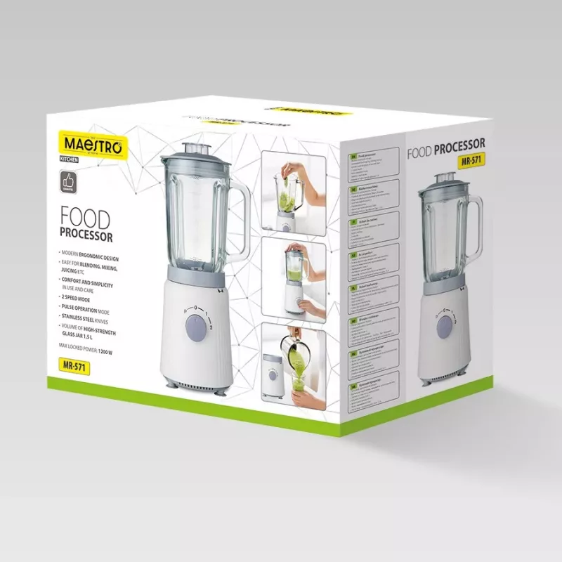 Kuchynský robot Maestro MR-571 1200W biela/sivá — multifunkčný kuchynský robot