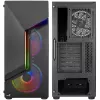 Aerocool Scape-G-BK-v2 Midi-Tower, Tempered Glass, FRGB - čierna