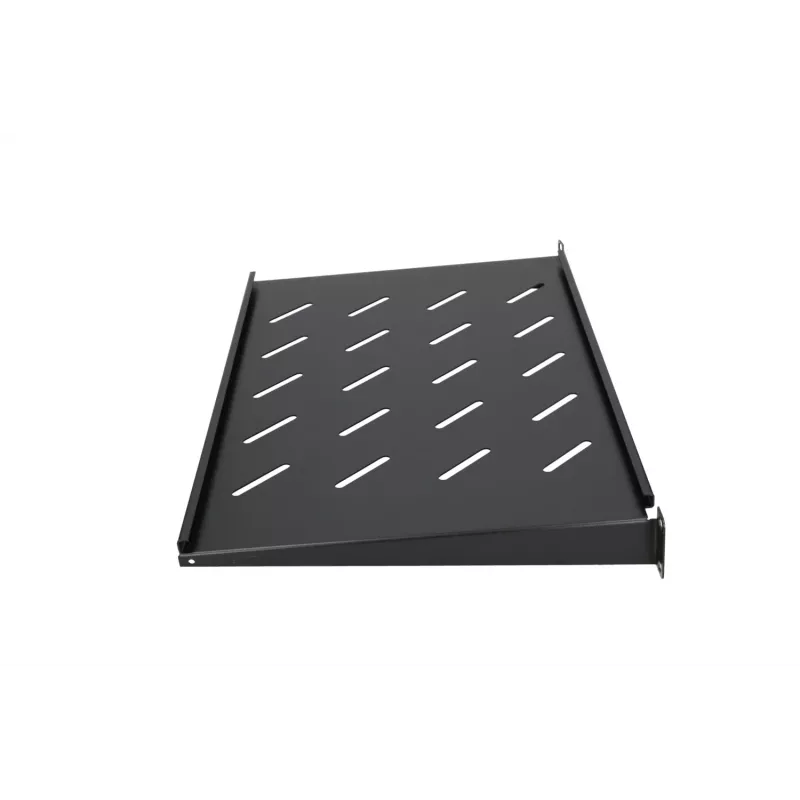 Polica Extralink SHELF 1U pre 19-palcové nástenné skrine, 1U, 300 mm, čierna, kovová