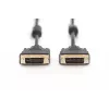 Assmann DVI prepojovací kábel. DVI(24+1). 2x ferit M/M. 10.0m. DVI-D dual link. UL. bl (AK-320101-100-S)