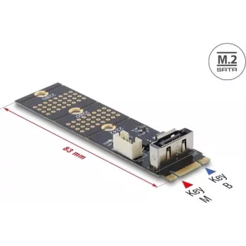 M.2 Key B na SATA 7-pin adaptér (vertikálny) DELOCK 64290