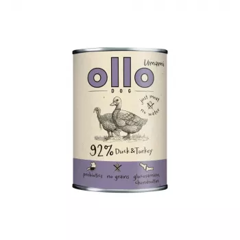 OLLO Umami kačica a morka - mokré krmivo pre psov - 850g