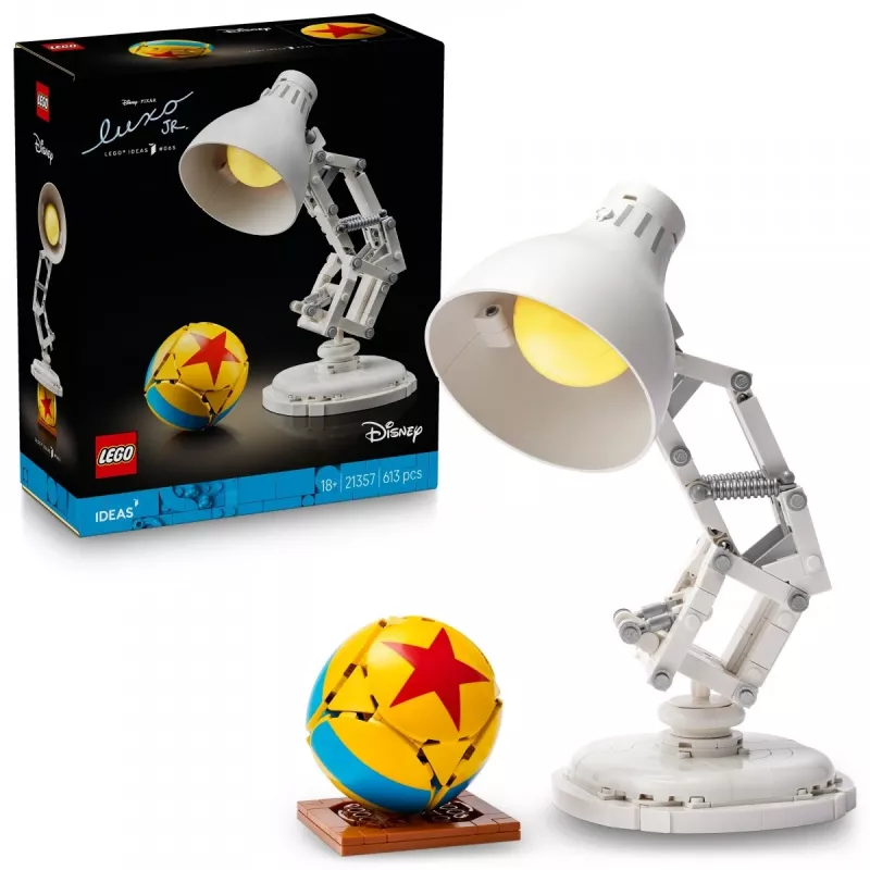 Stavebnica LEGO Ideas model 21357 — Luxo Jr., 613 dielov, 290×140×110 mm