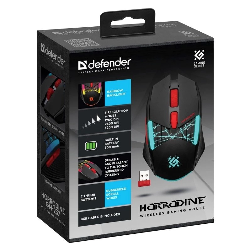 Myš DEFENDER GM-126 TISA RF+BT OPTIC 1600dpi 6P ČIERNA