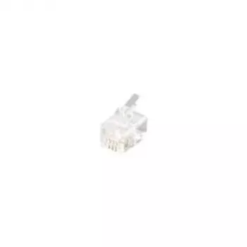Equip telefónny konektor samec, RJ11, 4P4C, RJ-11 (4P4C), transparentný, 0,5 g, 7,62 mm, 12,3 mm, 7,2 mm