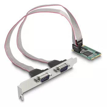 DeLOCK Mini PCIe karta Full-Size na 2 x sériový RS-232 D-Sub 9-pin