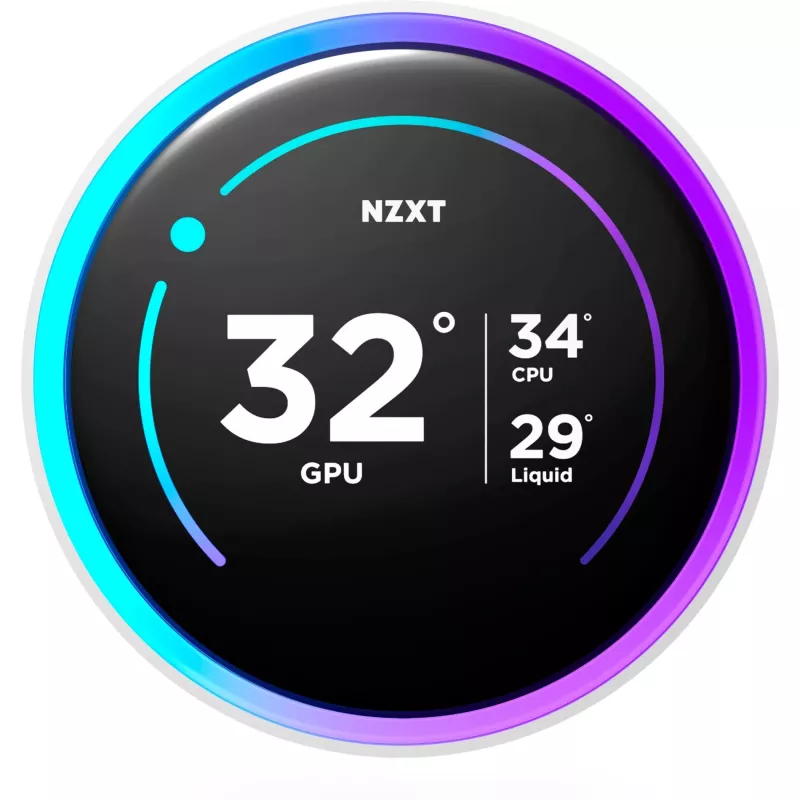 All-in-One kvapalinový chladič NZXT Kraken Elite 360 RGB 12 cm biely