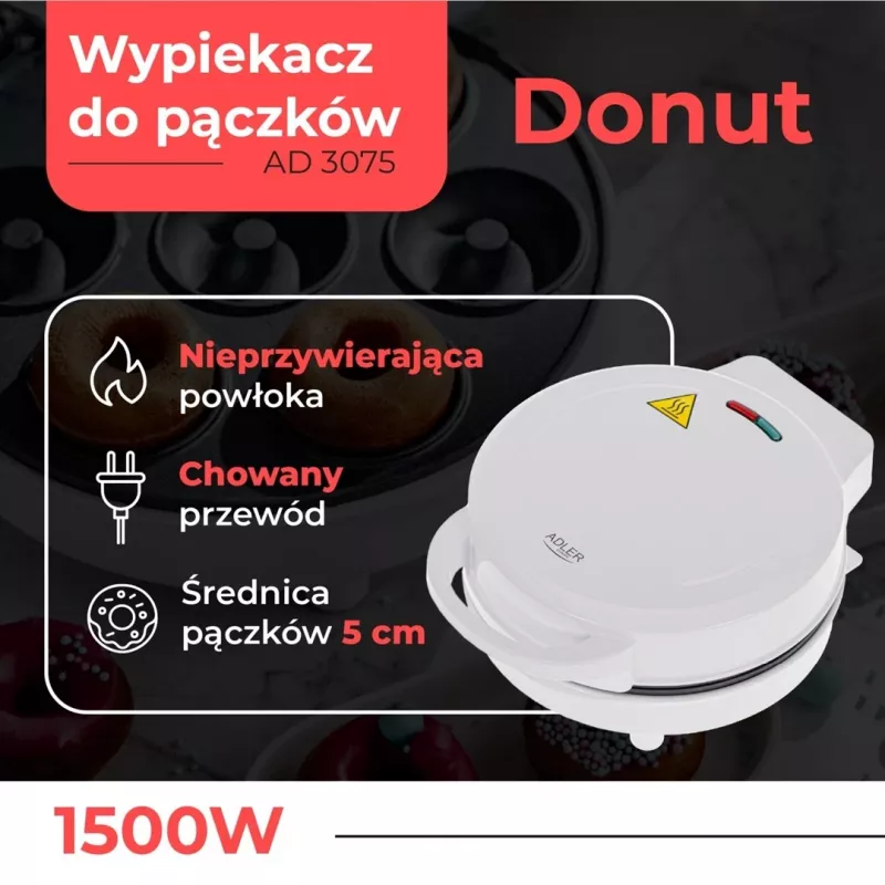 Adler donutovač | AD 3075 | donutovač | 1500 W