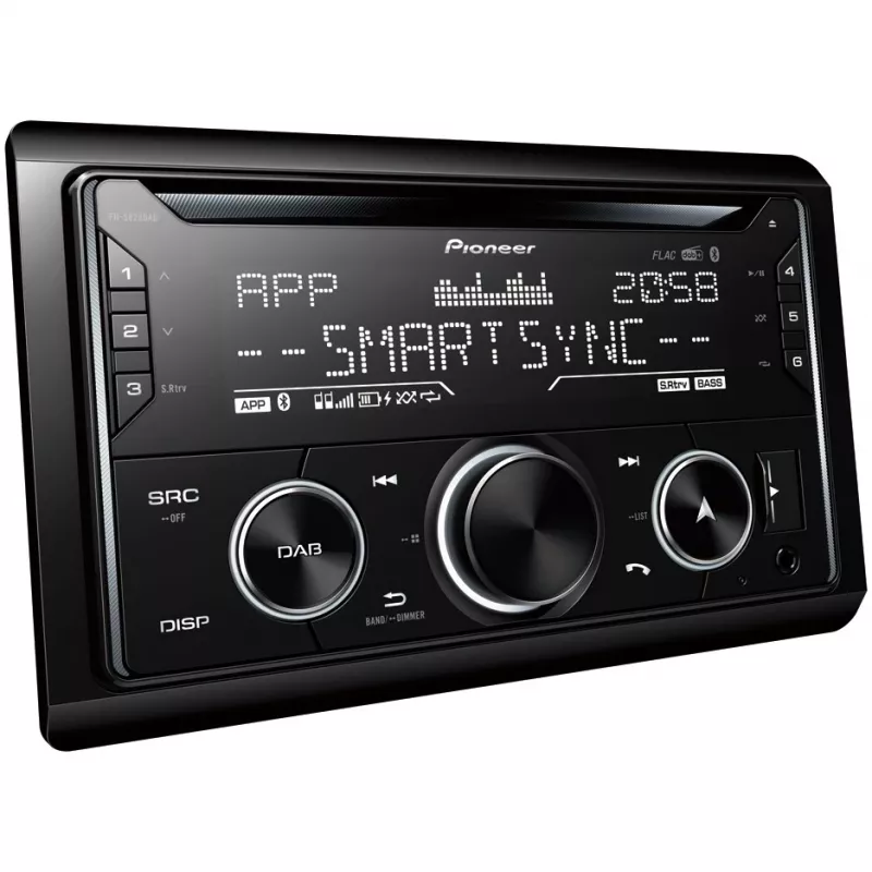 Prijímač do auta Pioneer FH-S820DAB čierny 200 W Bluetooth