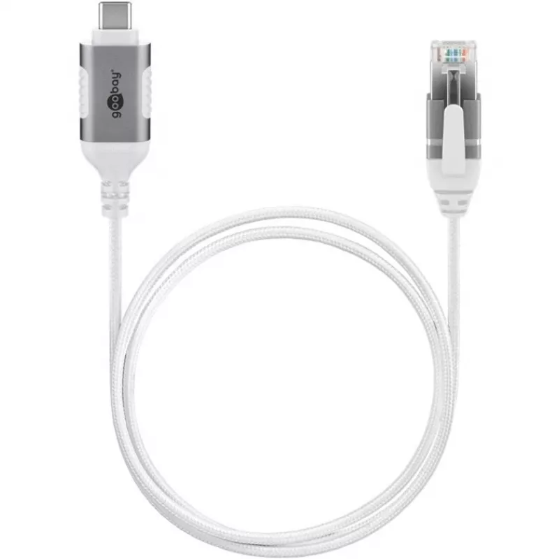 Goobay Ethernet kábel USB-C 3.1 na RJ45 tenký 2 m – prepája router alebo modem (74387)