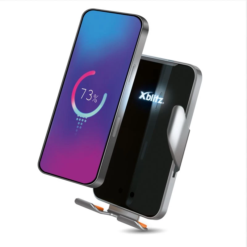 Xblitz FX4 Elegance Automatický držiak telefónu do auta s bezdrôtovým nabíjaním, montáž na ventilačnú mriežku