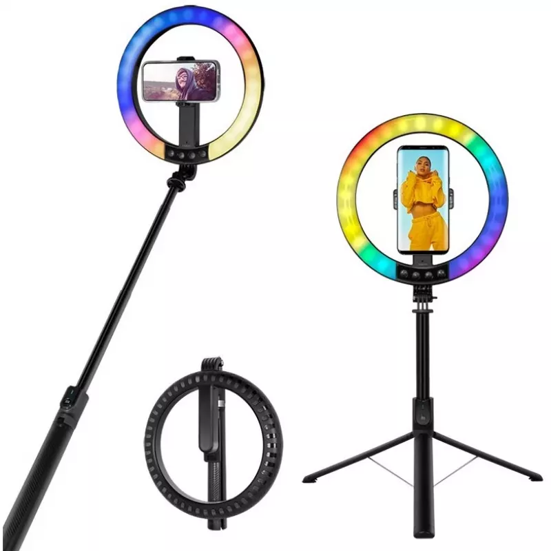 LogiLink prstencové svetlo na smartphone so selfie stick statívom, DM 20cm (AA0156)