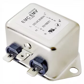 Akyga EN2030-12-F jednofázový EMC filter, 12 A, 120-250 V AC, 50/60 Hz, 6,3 mm plochý konektor