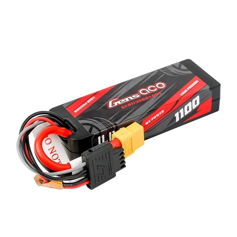Lipo Gens ace G-Tech 1100mAh 11.1V 3S1P 60C GRP-76 Hardcase batéria s XT60 konektorom
