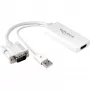 Delock - video / audio adaptér - USB, 15 pin D-Sub (DB-15) samec na HDMI samica - 25cm - biely (62460)