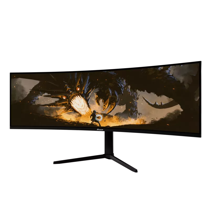49 palcov Curved LED monitor Arozzi Nova — 5120 x 1440 Dual QHD, VA panel, 4 ms, USB hub, VESA