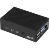 Hliníkové puzdro pre Raspberry Pi 4 B od JYT, model RB-AlucaseP4+01B, čierne prevedenie