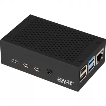 Hliníkové puzdro pre Raspberry Pi 4 B od JYT, model RB-AlucaseP4+01B, čierne prevedenie