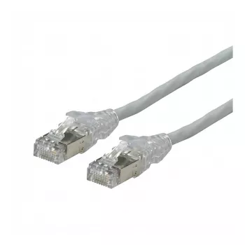 DTWYLER patch kábel Kat.6A (trieda EA) S/FTP, CU 7702 flex LSOH, AMP v2, krížený, sivý, 2 m