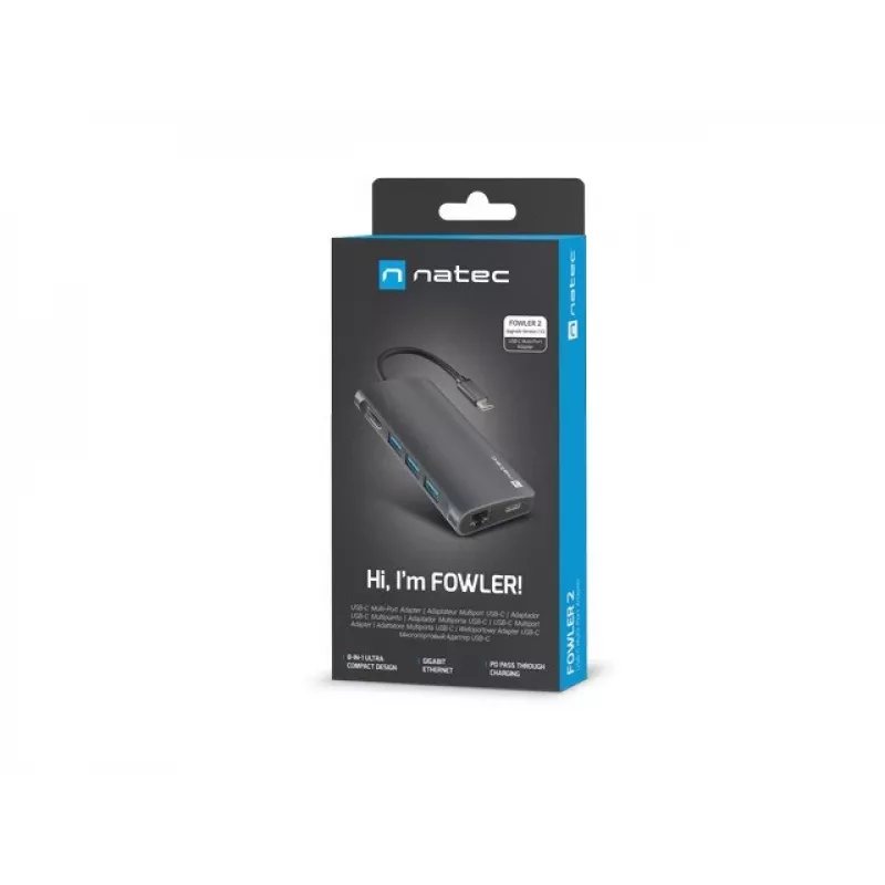 Dokovacia stanica NATEC NMP-2162 USB 3.2 Gen 1 Type-C sivá káblová