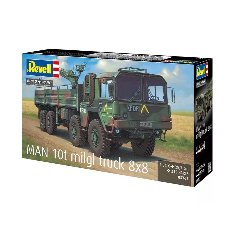 Plastový modelársky set REVELL Man 10T Milgl 8x8 LKW mierka 1/35