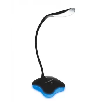 Stolná lampa ESPERANZA ELD105K MIMOSA — LED stolná lampa s nočným svetlom, čierna