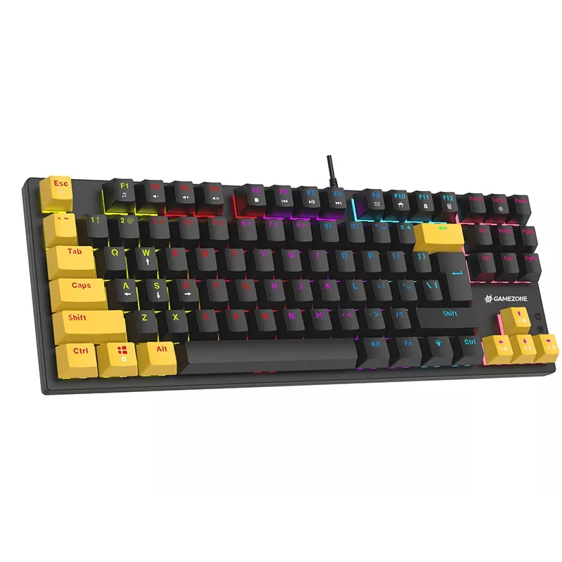 Tracer HORNET 87 klávesnica myš v cene gaming USB QWERTY anglická čierna, žltá