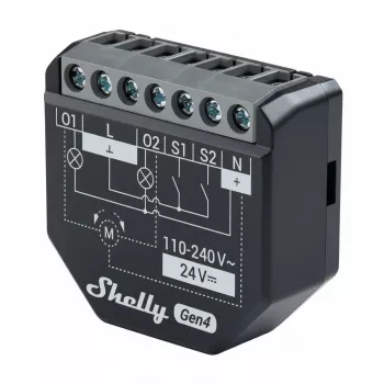 Sada s 2 Shelly 2PM Gen4 Zigbee/Matter ovládačmi