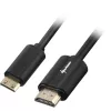 Adaptérový kábel HDMI konektor samec > Mini-HDMI konektor samec (čierny, 1 meter, HDMI 4K)