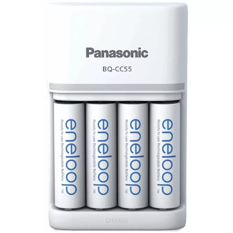 Nabíjačka batérií PANASONIC Eneloop Smartplus BQ-CC55 + 4x AA 2000 mAh (K-KJ55MCD40E)