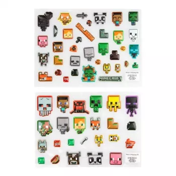 Paladone Minecraft Puffy Gadget Decals PP13218MCF — dekoratívne Puffy nálepky na zariadenia
