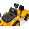 CAT Vozidlo traktor s prívesom žlté na sedenie