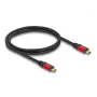 DeLOCK USB kábel USB Type-C konektor samec na konektor samec 10 Gbps PD 3.0 100 W 1 m červený kov