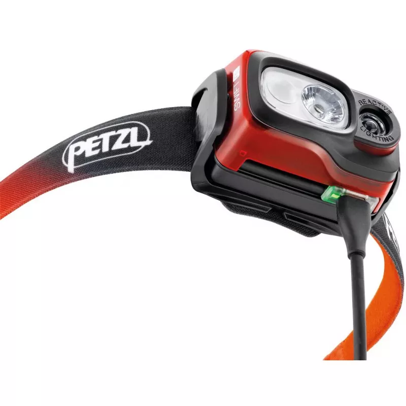 Petzl SWIFT RL čierna, biela čelová LED lampa