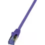 LogiLink CQ303VS RJ45 sieťový kábel, patch kábel CAT 6a S/FTP 1,00 m fialový samozhášavý, bezhalogénový