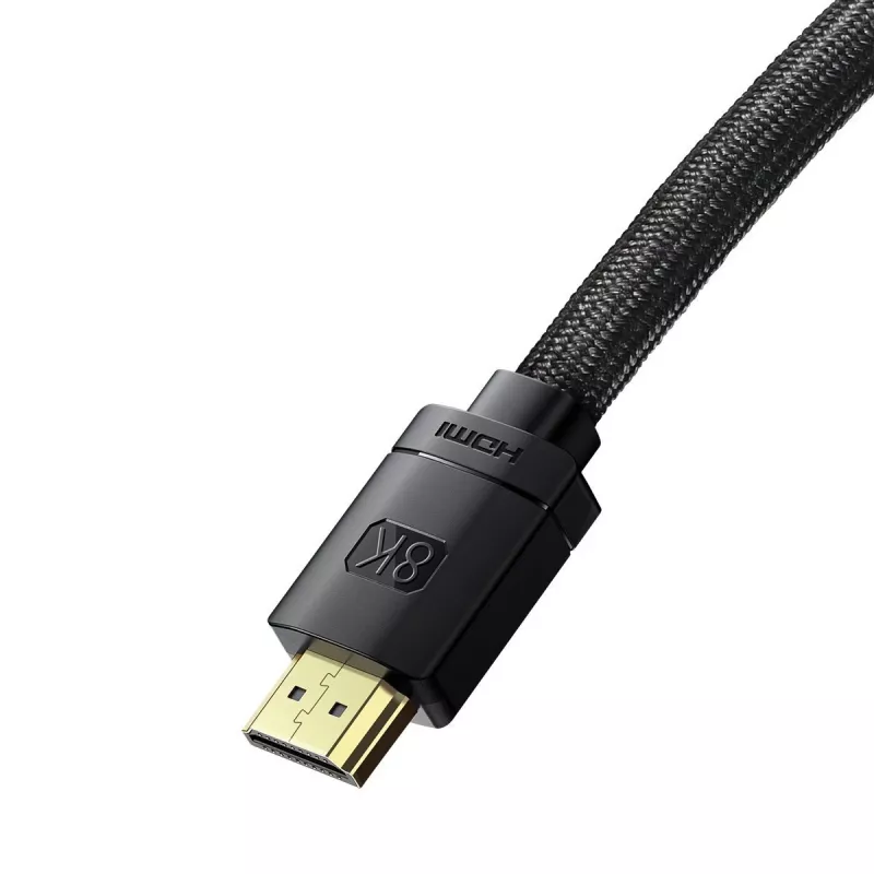 Baseus High Definition Series HDMI 2.1 kábel, 8K 60Hz, 3D, HDR, 48Gbps, 2 m (čierny)