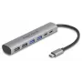 DeLOCK 64232 dokovacia stanica pre notebook s káblom USB 3.2 Gen 1 Type-A Type-C sivá