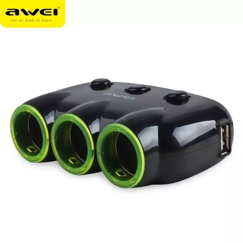 Auto adaptér do zapaľovača Awei C-35 pre 12V a 24V zásuvky