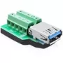 Káblový adaptér DeLOCK 65370 USB 3.0-A 10p čierny zelený strieborný