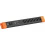 Bachmann CONNECTUS 6xCEE7/3 1xGVS 1x vypínač 2,0 m CEE7/7 čierny/oranžový (BM005915)