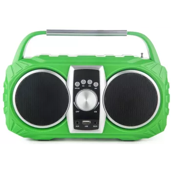 Rádiobudík PRIME3 Prime3 APR71GR Neon — budík s FM rádiom a LED displejom
