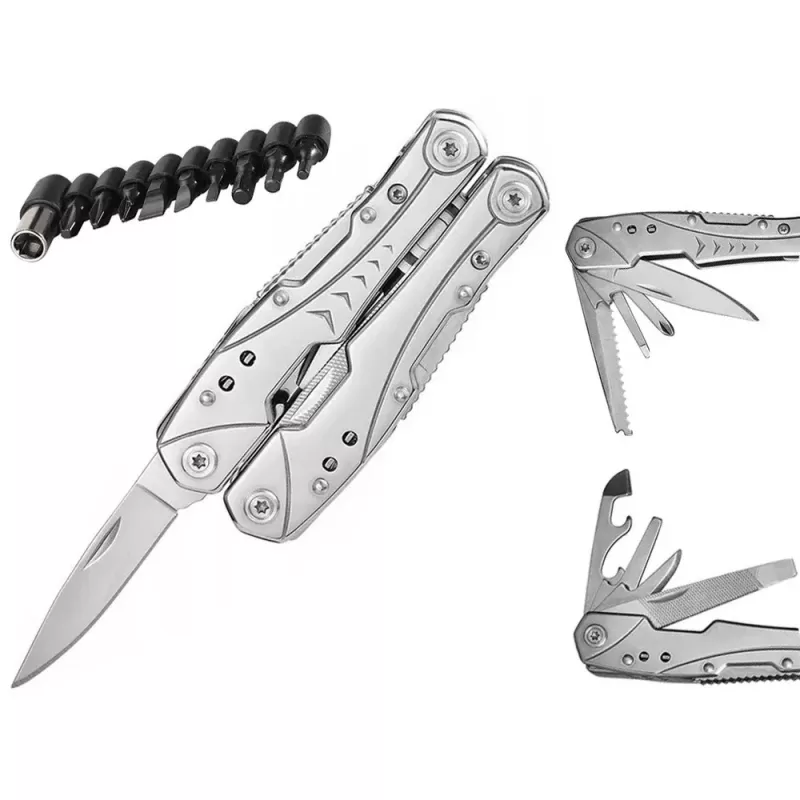 Extralink Multitool, vreckový nôž 23-in-1, s puzdrom, strieborný