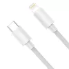Baseus Simple Wisdom sada dátových káblov USB-C na Lightning PD 20W (2 ks/balenie) 1,5m biela