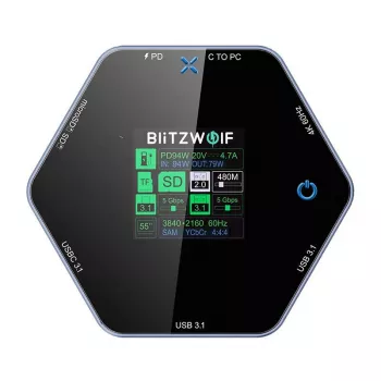 Dokovacia stanica BlitzWolf BW-TH16 8in1 USB 100W s LCD Smart Display